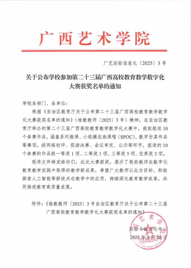 喜报 | 我院教师在第二十三届广西高校教育教学数字化大赛中斩获佳绩